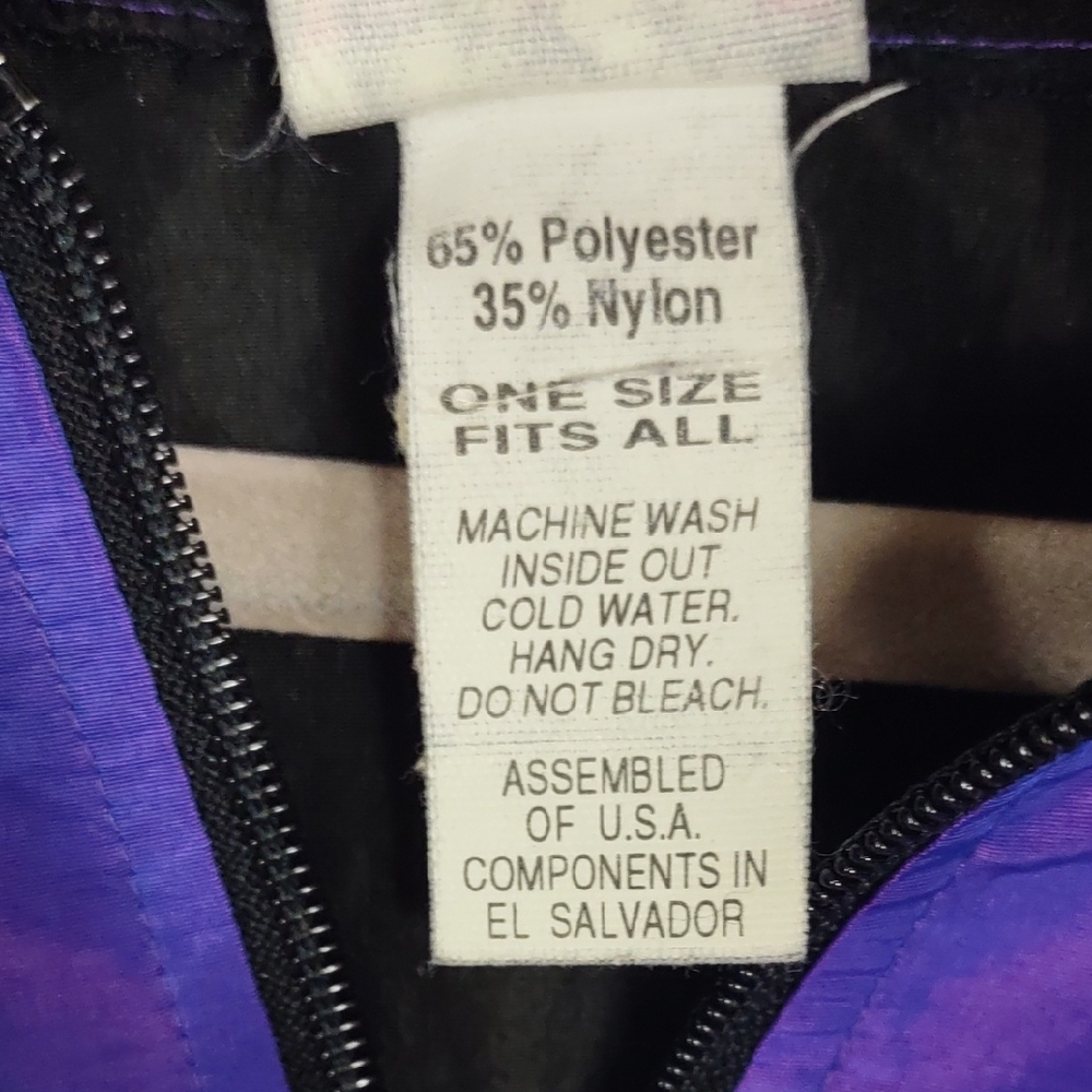 Surf Style,Vintage Purple and Black Windbreaker Jacket - Picture 4 of 17